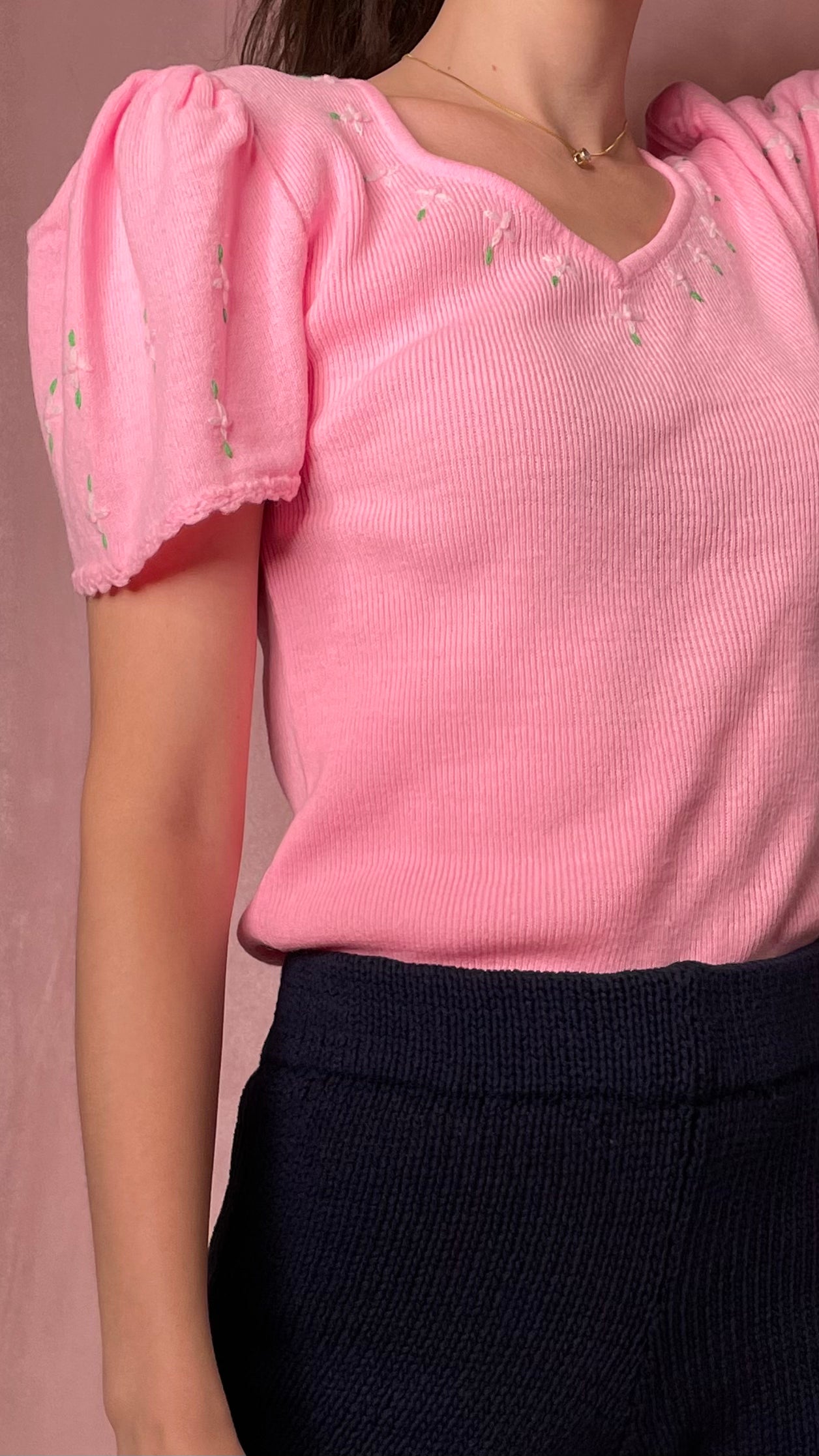 70s Embroidered Top