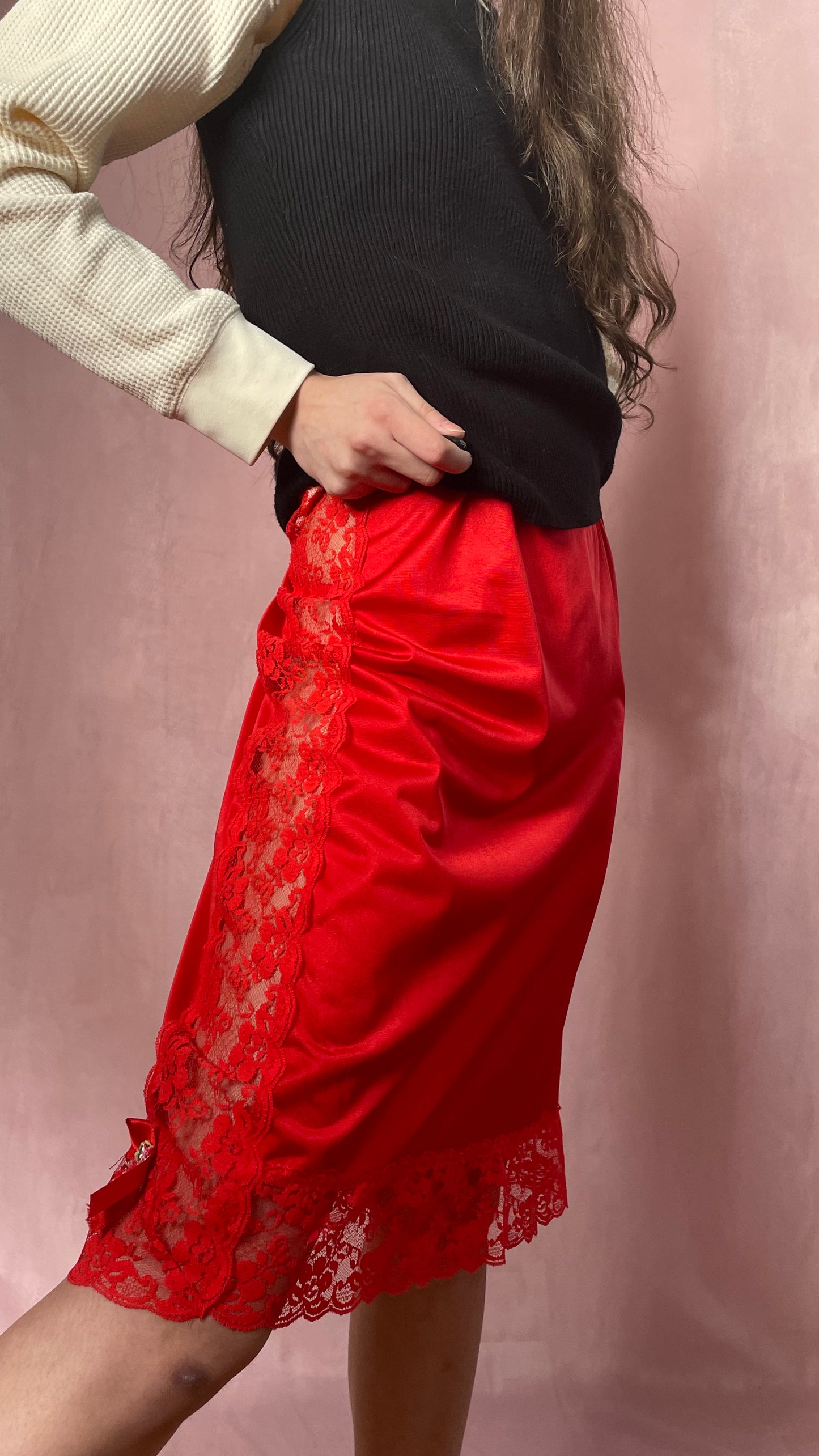 Red Slip Skirt