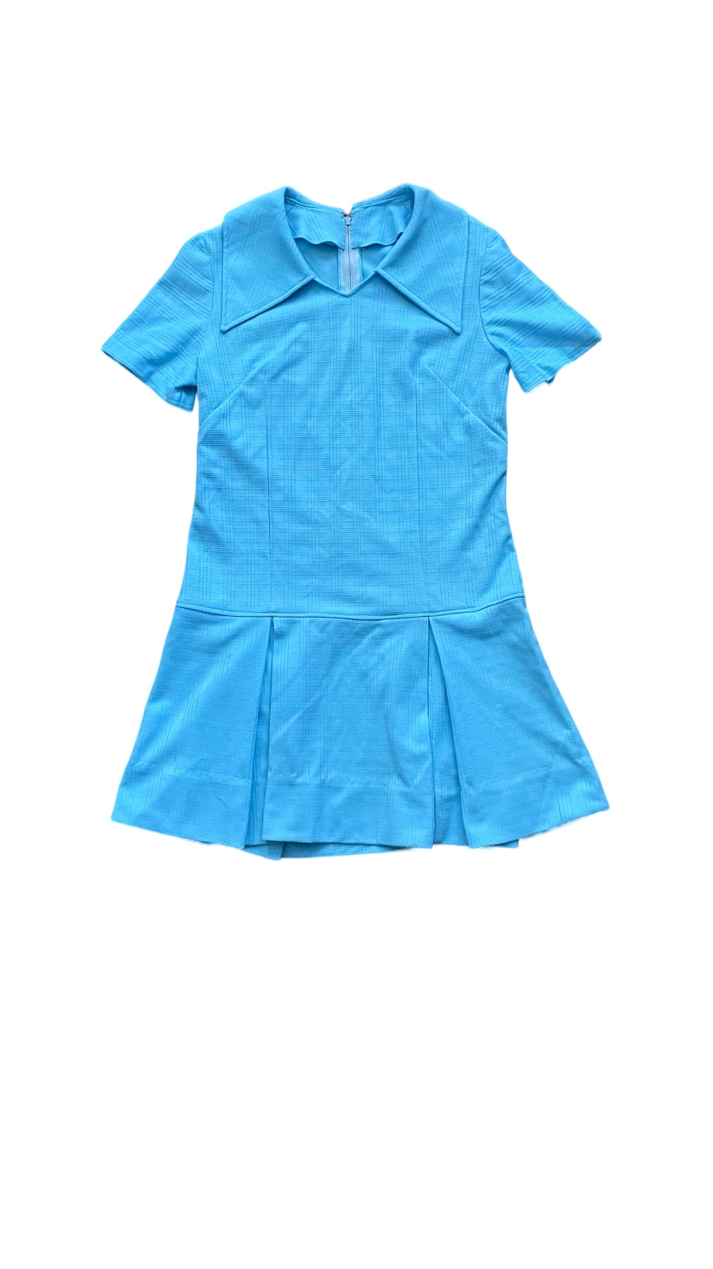 Aqua Pleated Dress