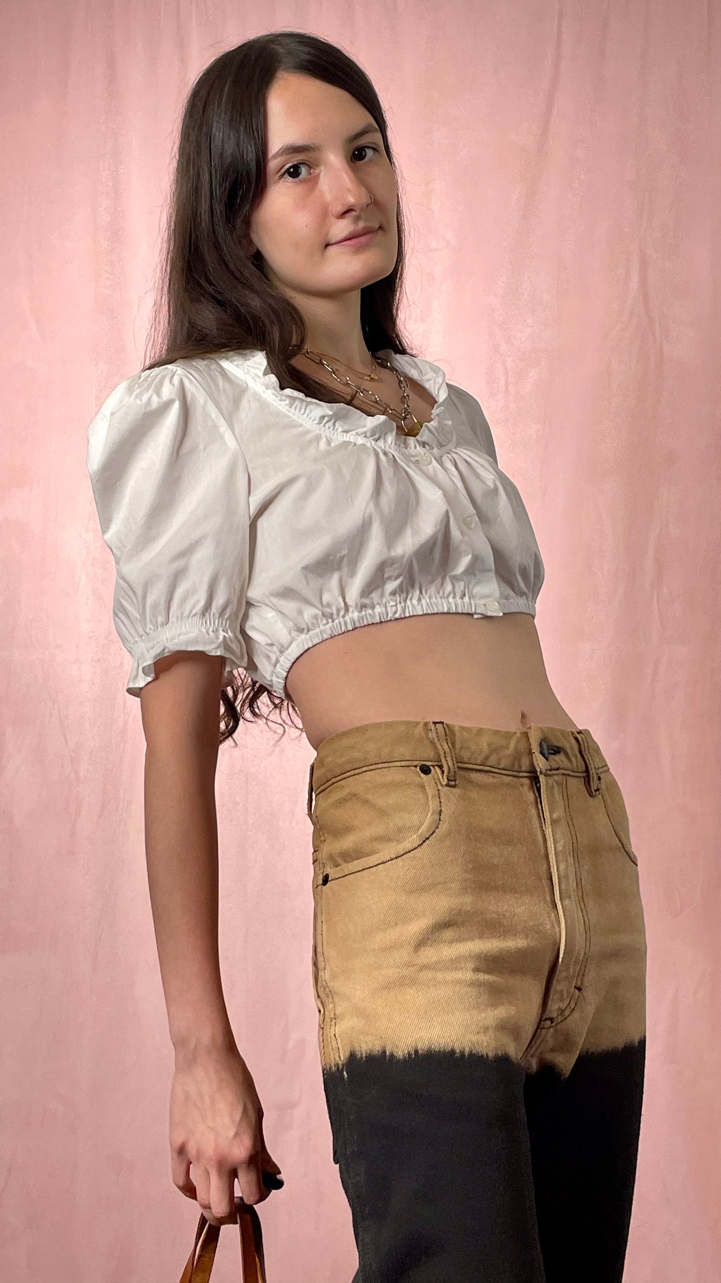 Button Up Crop Top