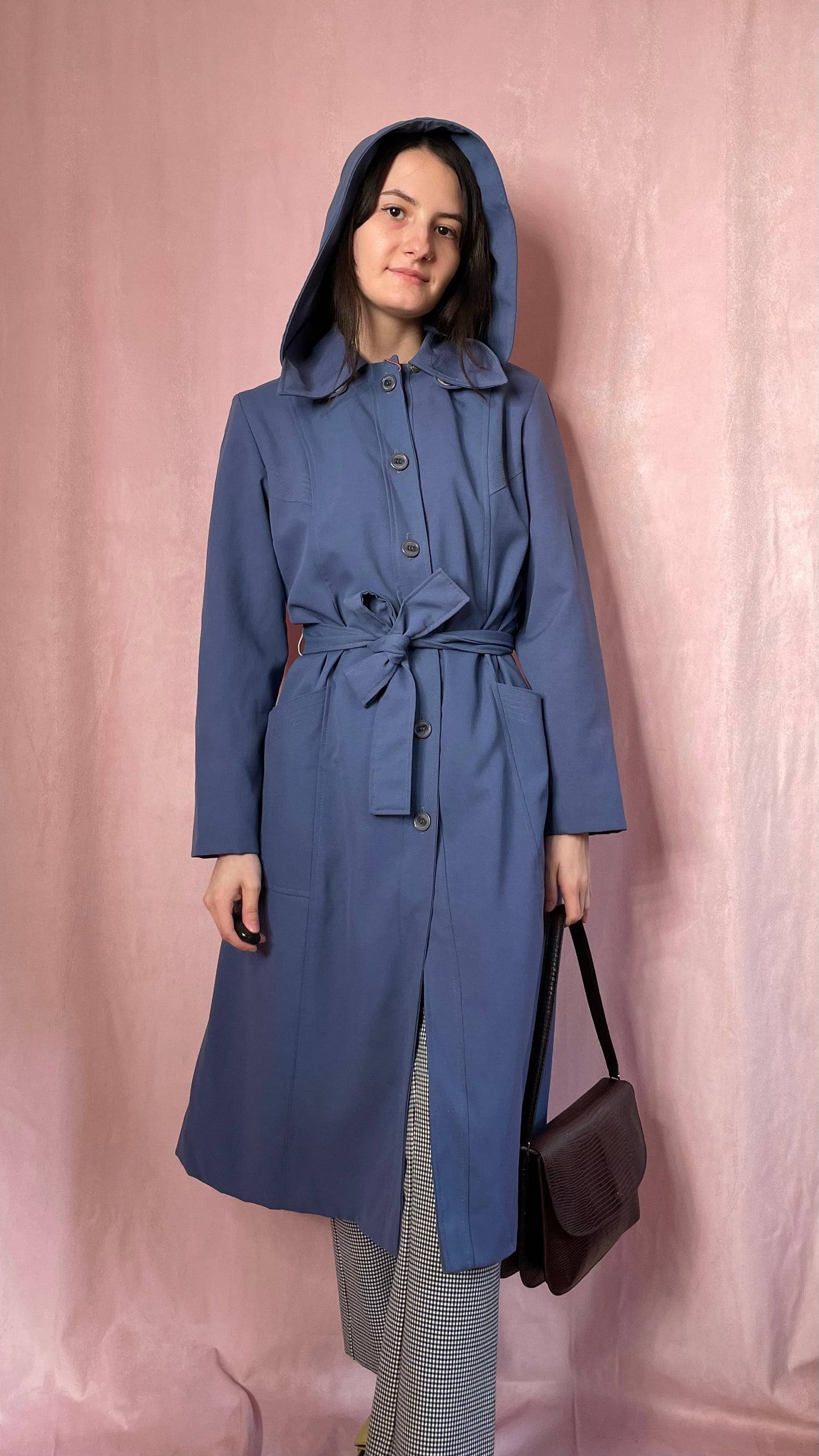 Slate Blue Trench Coat