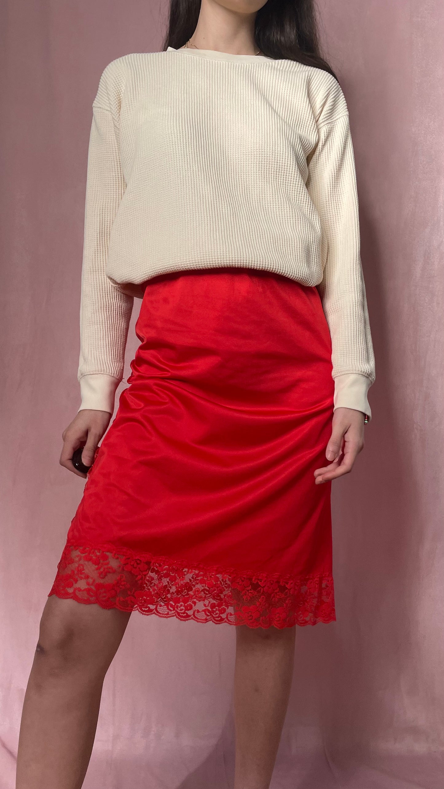 Red Slip Skirt