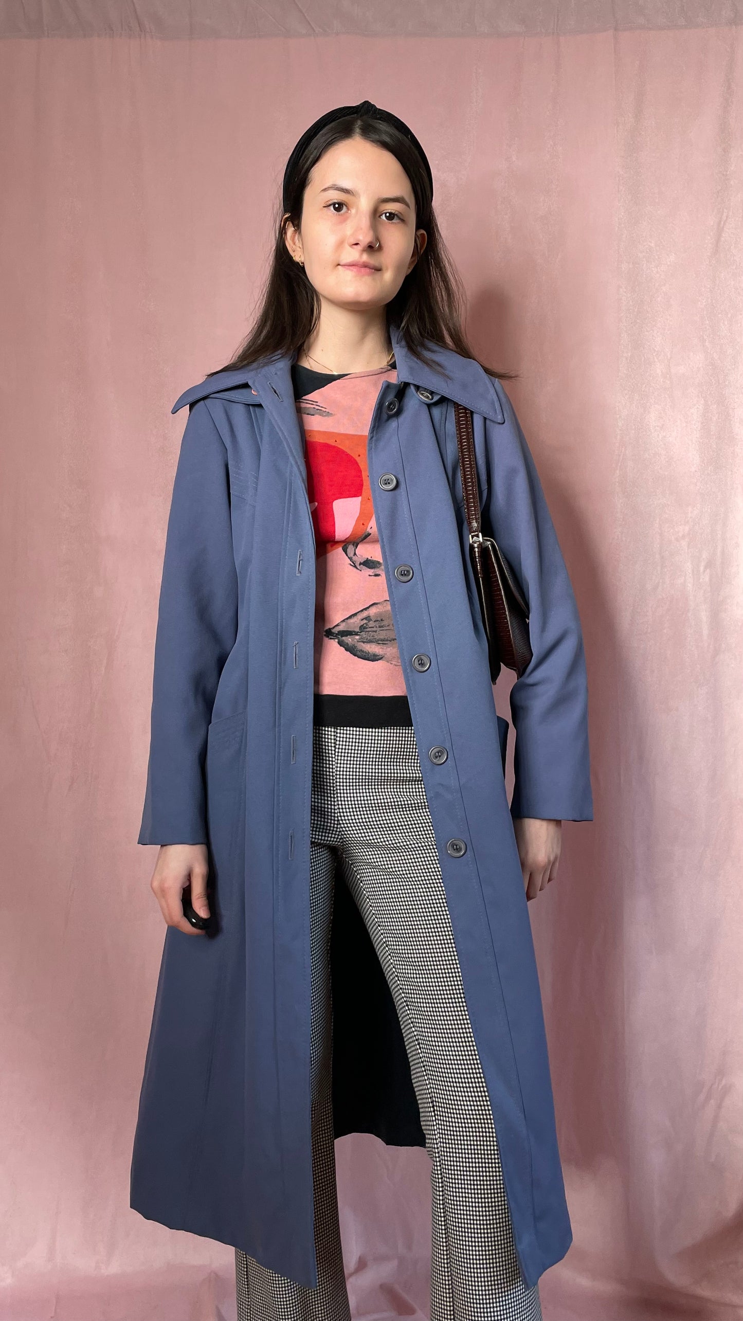 Slate Blue Trench Coat