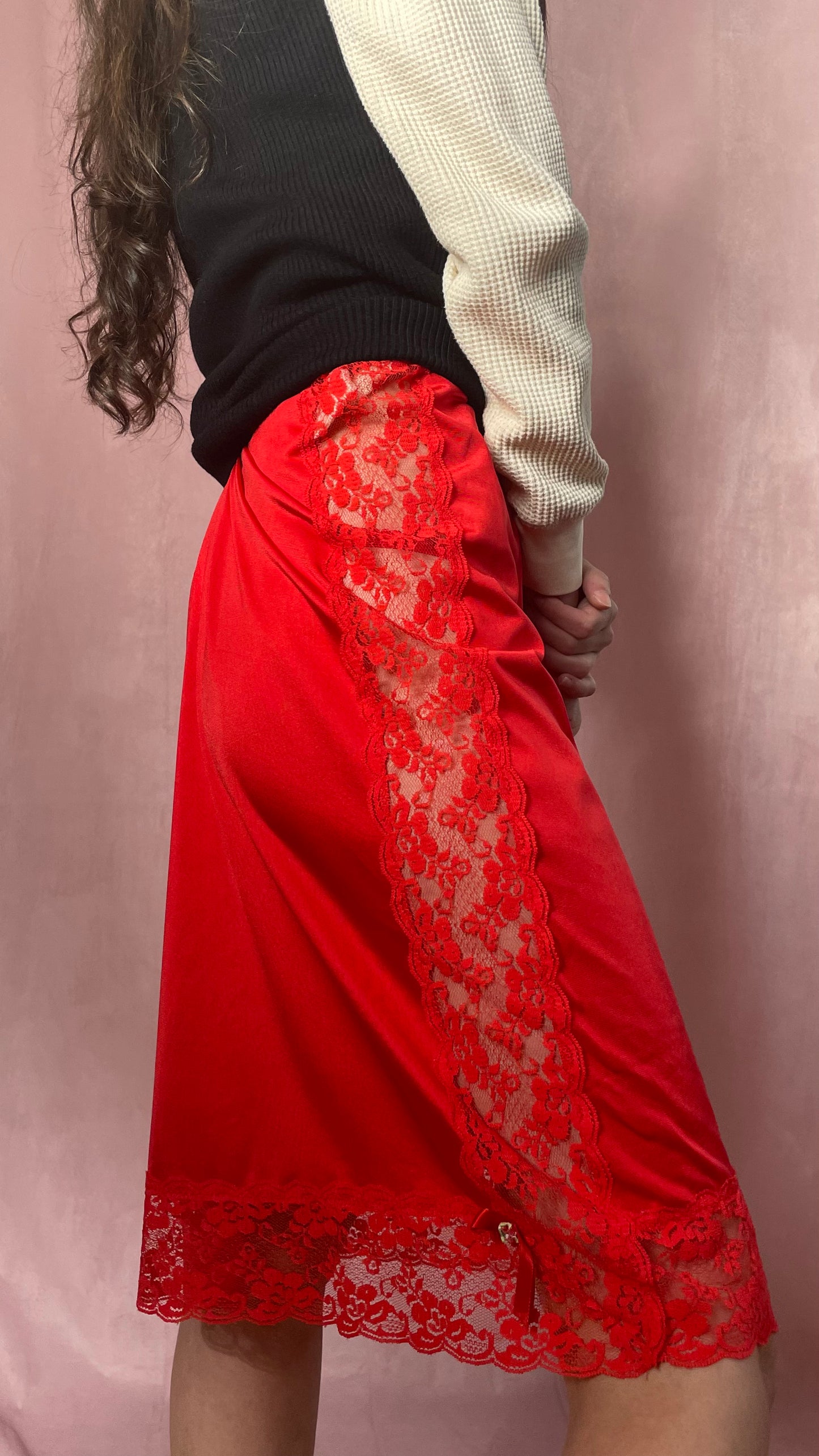 Red Slip Skirt