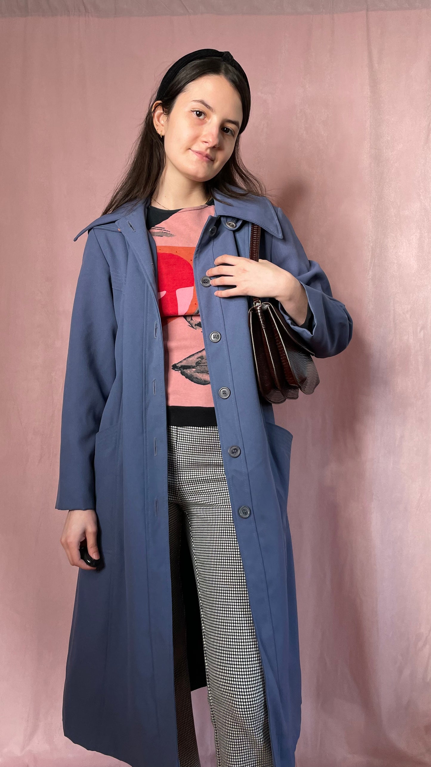 Slate Blue Trench Coat