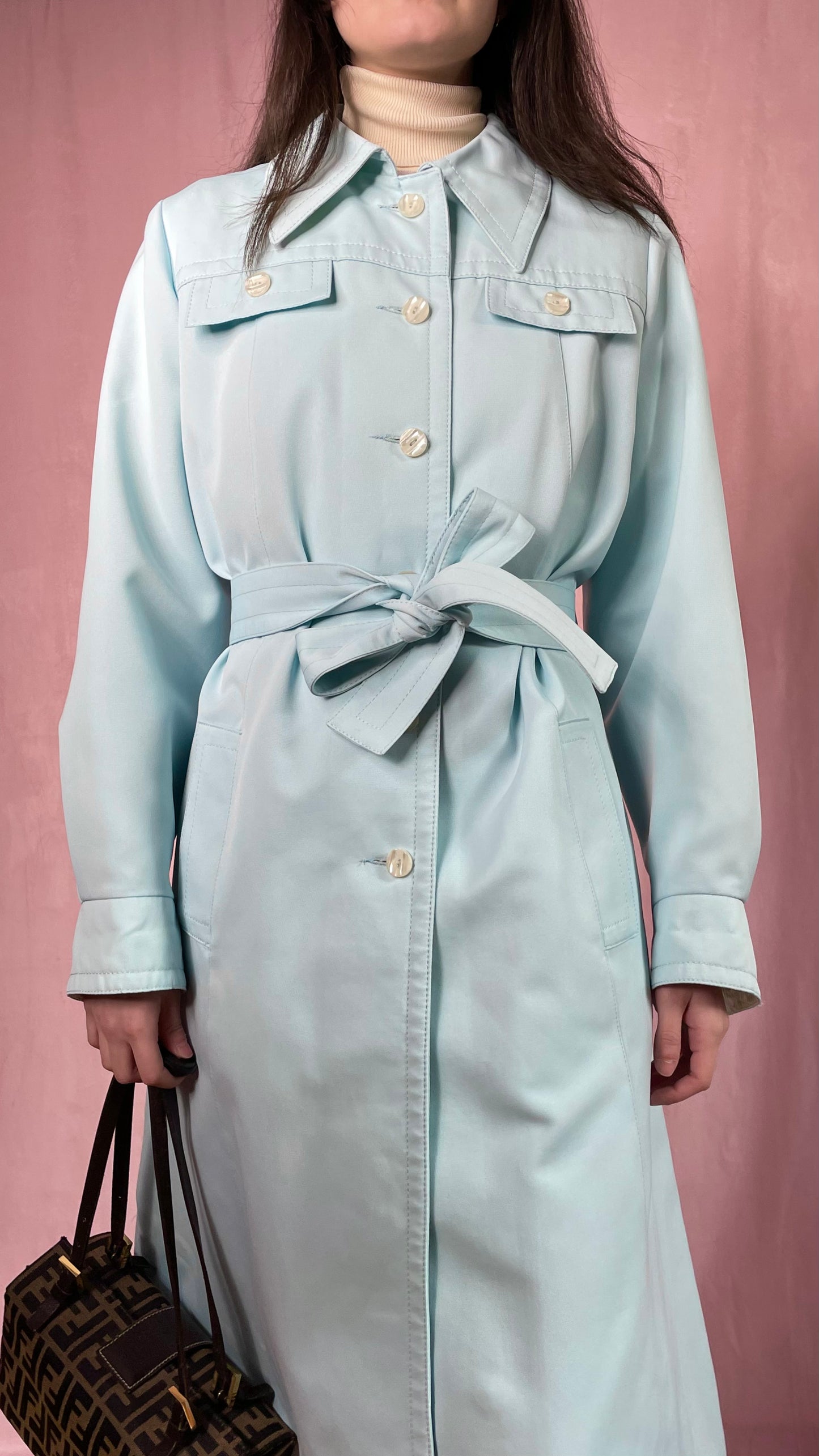 Baby Blue Trench Coat