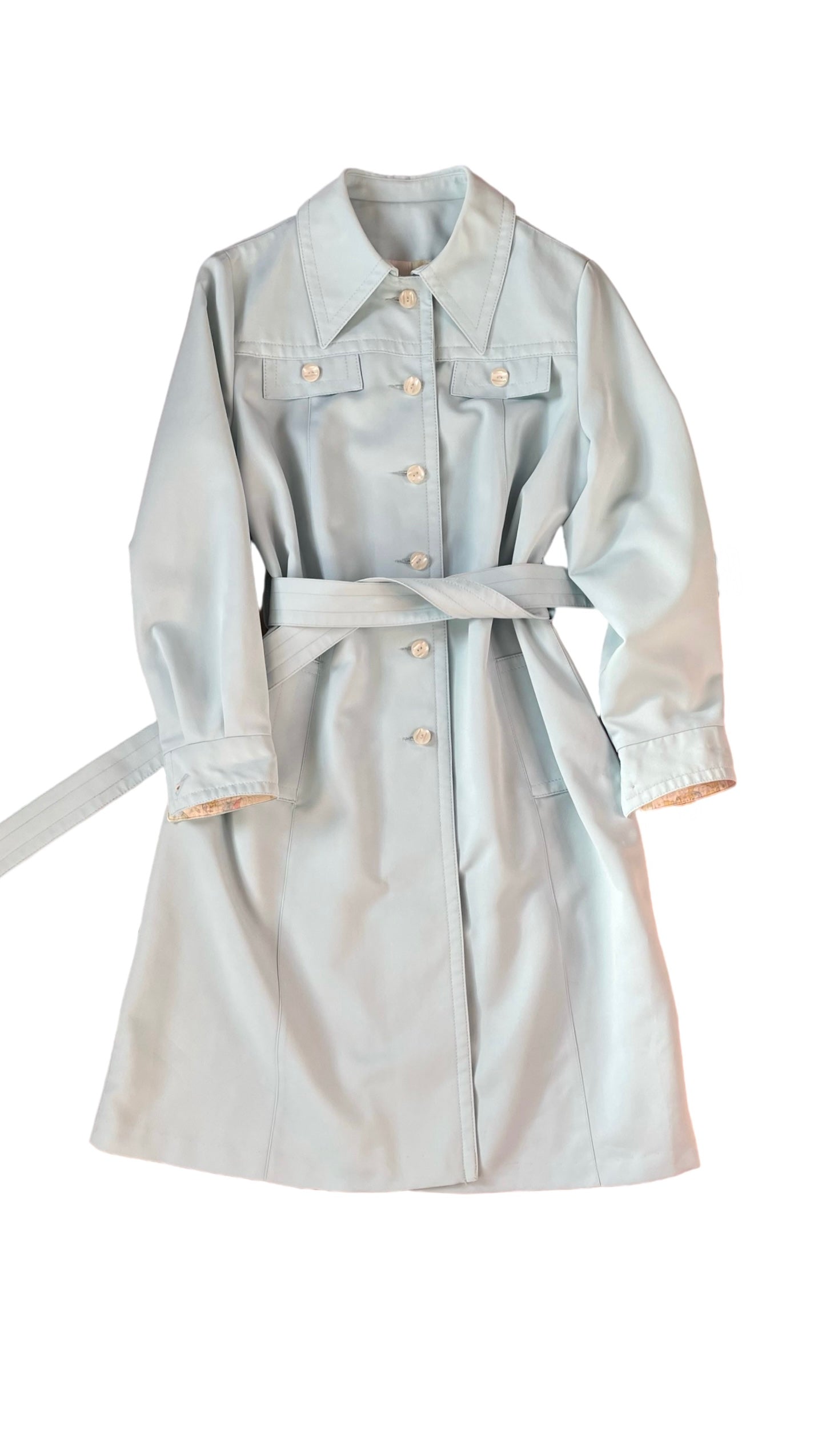 Baby Blue Trench Coat