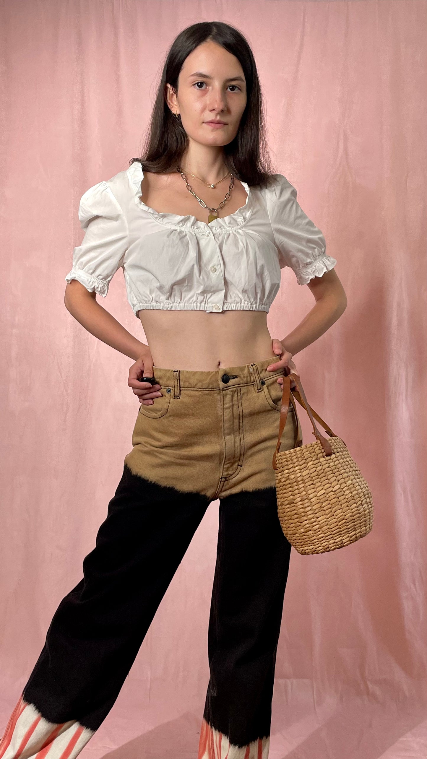 Button Up Crop Top