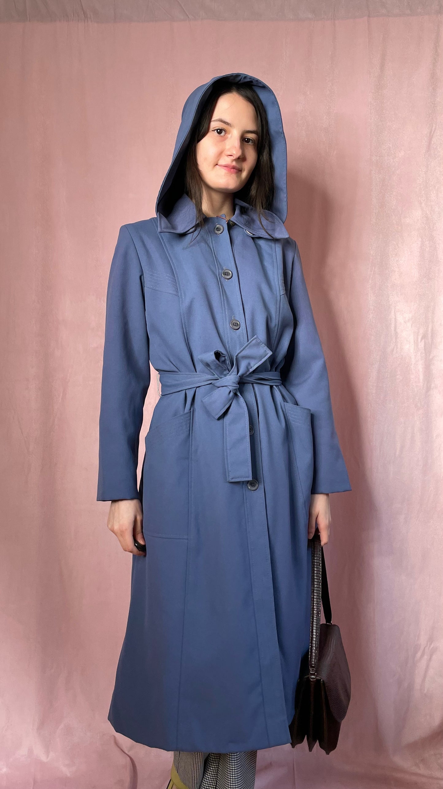 Slate Blue Trench Coat