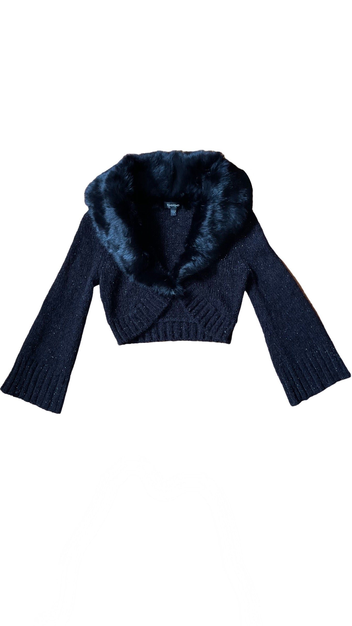 Fur Cropped Cardigan