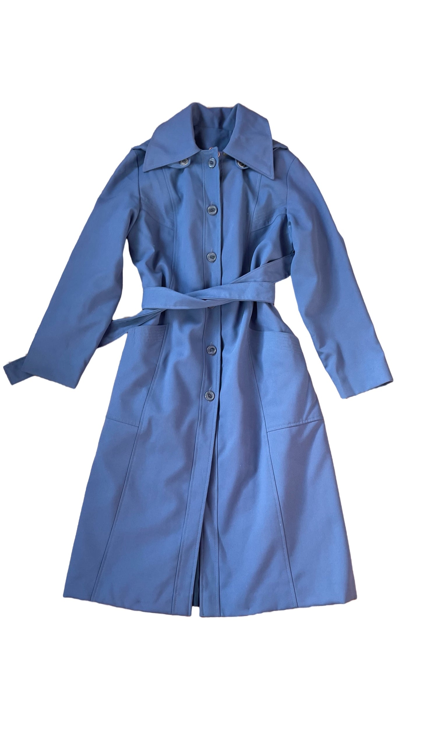 Slate Blue Trench Coat